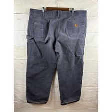 Carhartt B11 PTB Dungaree Fit Petrol Blue 44x30 Carpenter Pants Faded