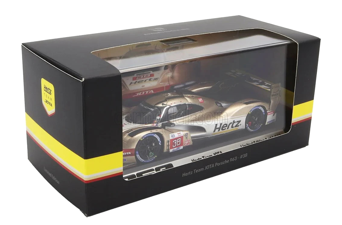Porsche 963 LMDH Hertz Jota 24h Le Mans 2023 Spark Diecast Model