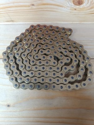 Kette 520 mit Kettenschloss DID Ohne Nullringe 120 Glieder Motorradkette Gold .