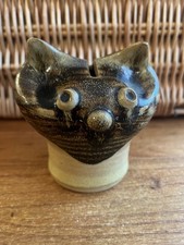 Katze Spardose Sparschwein Keramik Studio Kunstkeramik gestempelt CC Chris Carter