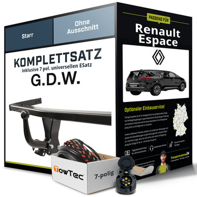 Anhängerkupplung starr für RENAULT Espace +E-Satz NEU ABE inkl. EBA