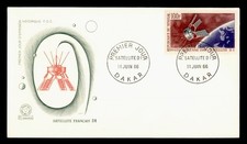 DR WHO 1966 SENEGAL FDC SPACE SATELLITE D1 100F M82364
