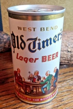 Vintage ... Old Timer's Lager Beer Can  #102-33 ... Straight Steel
