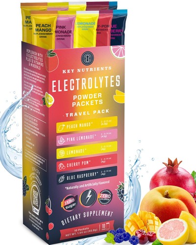 Multivitamin Electrolytes Powder No Sugar - 5 Delicious Flavors Electrolyte P...
