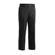 Edwards Women's Style 8567 Black Flat Front Chino Pants Size 12 Unhemmed Length