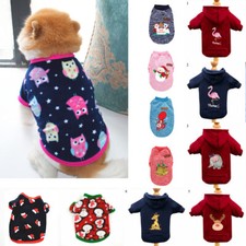 Xmas Pet Cat Puppy Dog Clothes Sweater Hoodie Coat Vest Shirt Warm Clothing +