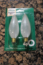 Box of 12 - 24 bulbs total - DECORATIVE 40 WATT FROSTED CANDELABRA BULB