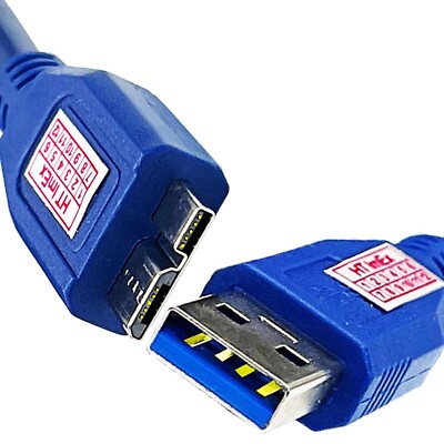 Blau USB 3.0 Datenkabel für Externe HDD SEAGATE Backup Plus Desk 4TB STCA4000600