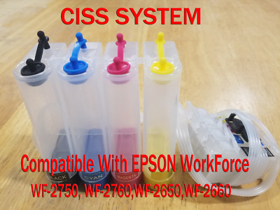 CISS Continuous Ink System Compatible with Epson WF2750,WF2760,WF2660,WF2650
