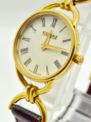 504 GUCCI 時計　レディース　6000.2.L ヴィンテージ ゴールド Gucci 6000.2.l Watch: Vintage Ladies 90s Gold and Tropical