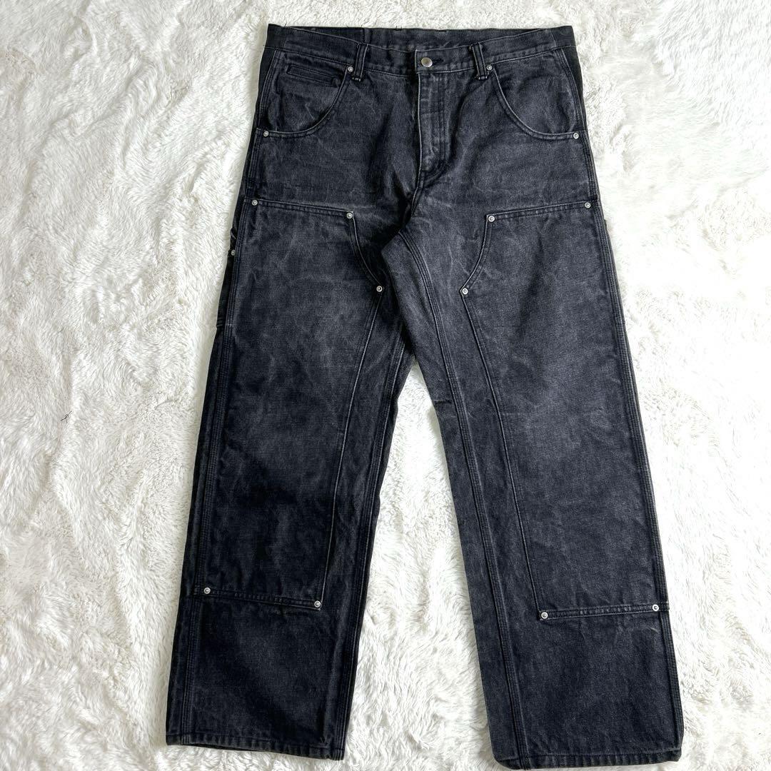Geeks Denim Double Knee Pants Black Size 2 Distressed Geeks Denim Double Knee Pants Black Size 2 Distressed