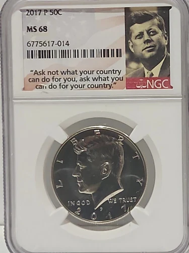 2017 P Kennedy Half Dollar 50c NGC MS 68