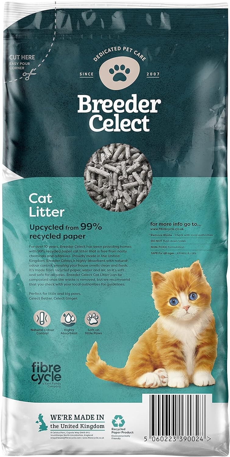 BREEDER CELECT BEST RECYCLED PAPER CAT LITTER 30L eBay