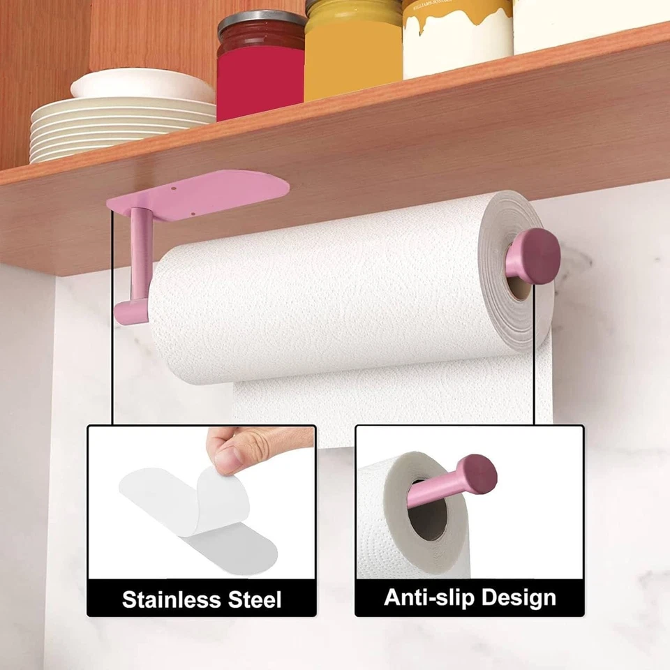 Pink Paper Towel Holder - Self Adhesive - Image 3 of 4