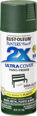 Rust-Oleum 249853 Painter's Touch 2X Ultra Cover Spray Paint, 12 oz, Semi-Gloss