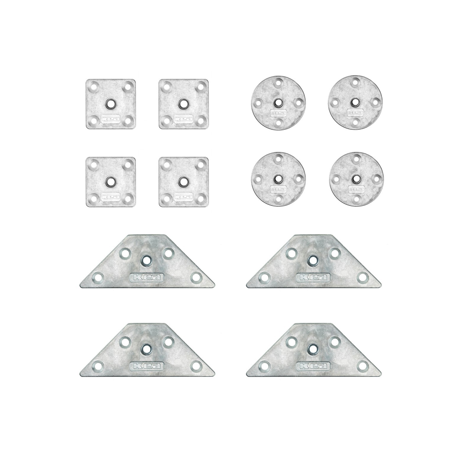 M8 8mm Heavy Duty Table Leg Feet Mounting Plates Brackets Round Square