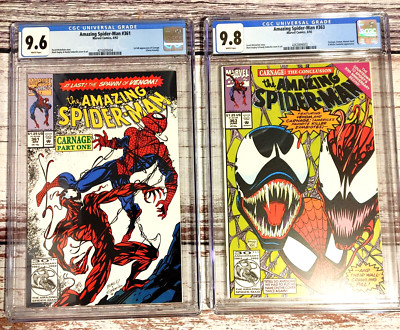 Amazing Spiderman Lot of 2 CGC Graded Comics. # 361 (9.6) and 363