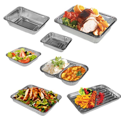 Aluminium Foil Serving Trays Disposable Plates BBQ Grill Grilling
