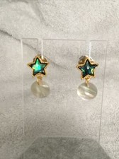 Gold Tone Abalone Shell/White Shell Star Earings New 1?