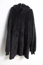 RIBBON Womens Long Sleeve Hoodie Nightwear Lounge Black - Free Size G11