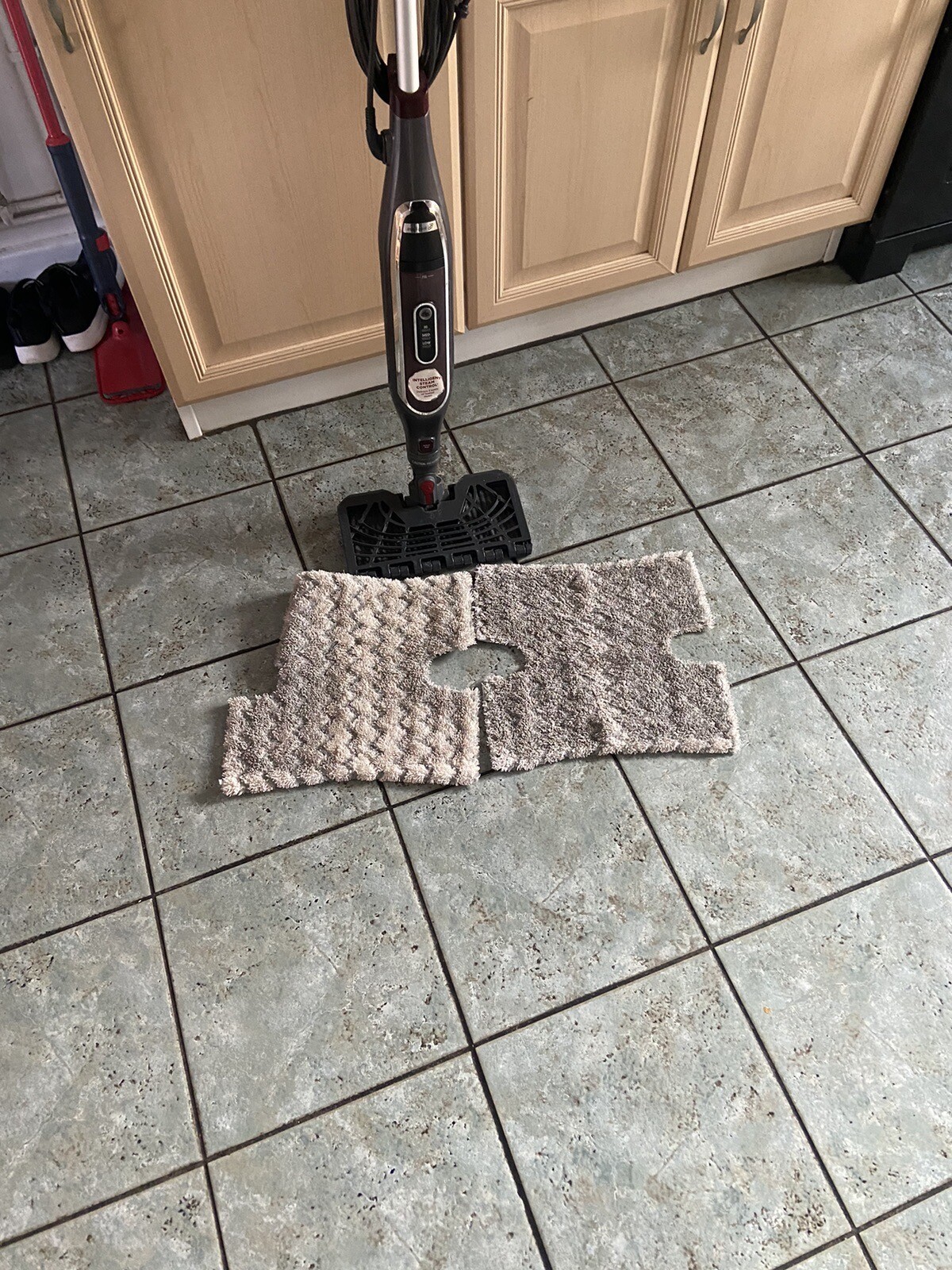 Shark S6003UK Klik n' Flip Smartronic Deluxe Steam Mop Bordeaux/Steel