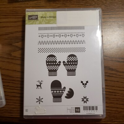 MAKE A MITTEN ~ Stampin' Up Cling Stamp Set ~ Set of 10 NEW!