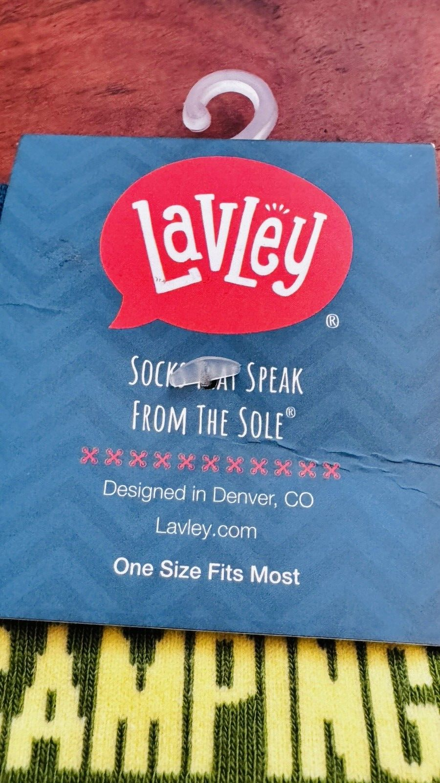 SAOLA Calze da campeggio Lavley I'd Rather Be che parlano dalla suola taglia unica NUOVE OSFM