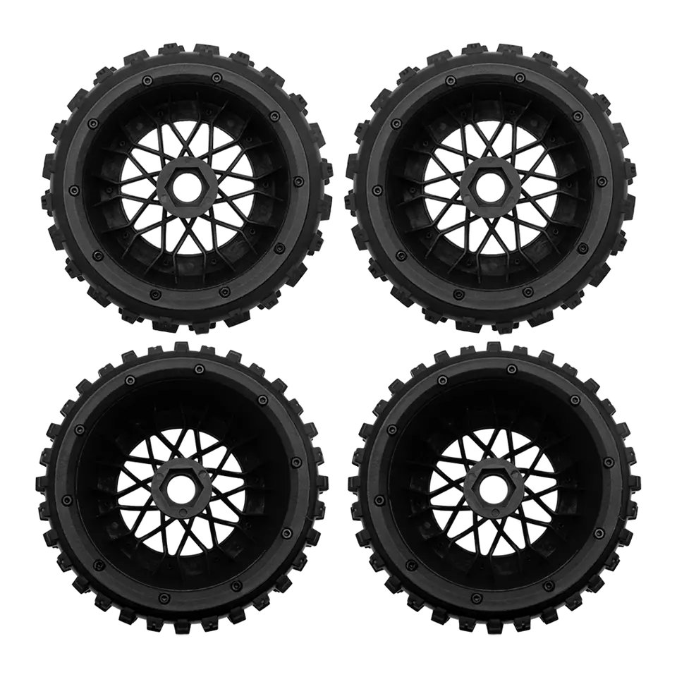 2pc Front and Rear Knobby Tyres Wheel Hub for 1/5 Hpi RV Km Baja 5b Parts - Image 4 of 4