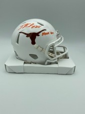 Mini casco firmato Jamaal Charles Texas Longhorns COA Holo Hook em insc