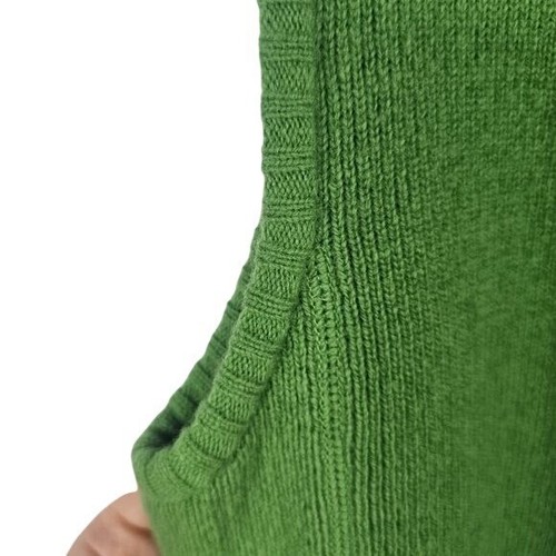 Eddie Bauer Green Lambswool Blend Vest S Cotton Lined Double Zip Outdoors Preppy - Picture 5 of 8