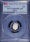 2022 S SILVER ROOSEVELT 10C PCGS PR69 DCAM FDOI Silver Proof Set