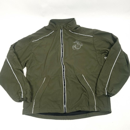 New - USMC US MARINES New Balance PT Running Suit Jacket SMALL LONG OD Green