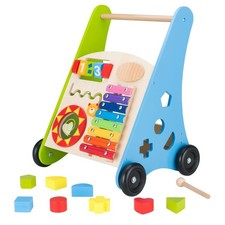 wooden walker with bricks