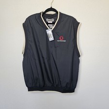 Inner Harbor Golf Collection Mens XL Windbreaker Vest Black Lucent GTE Vintage