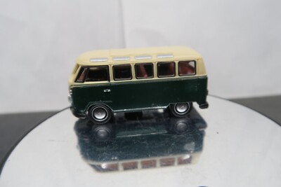 SCHUCCO 1/64? SCALE VOLKSWAGEN SAMBA WINDOW BUS IN GREEN  EX-NM LOOSE!