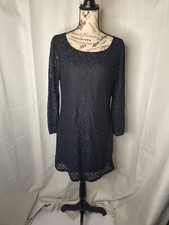 Charming Charlie Black Lace & Lined Mini Dress Women's Size Large
