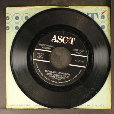CLEVELAND ROBINSON: these are the hands / come change your name to mine ASCOT 7''