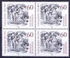 Germany 1984 Mint no Gum Blk, Painting Drawing by Ludwig Richter 