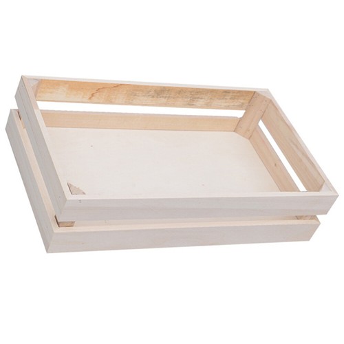 Wooden Children's Storage Basket Countertop Baskets Kitchen Organization Office - Picture 3 of 12