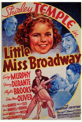 LITTLE MISS BROADWAY Movie POSTER 27x40 Shirley Temple George Murphy Jimmy