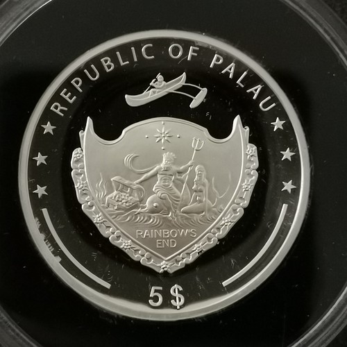 5 DOLLARS ARGENT 2018 PALAU YEAR OF THE DOG CHIEN 500Ex. / 1 OZ SILVER 999 PALAO - Picture 3 of 7