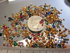 300 TINY SWAROVSKI LOOSE RHINESTONES CRYSTAL LOT VTG NOS JEWELRY REPAIR AUSTRIA