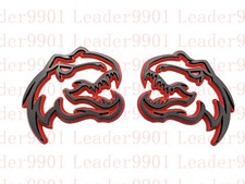 2 Dinosaur T-rex Emblem Fits Dodge Ram Trx Logo 1500 2500 3500 3.25x2.75 Black
