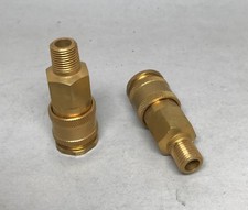 High Flow Industrial Male Quick Disconnect Coupler 1/4" NPT FREE SHIP PKG/2