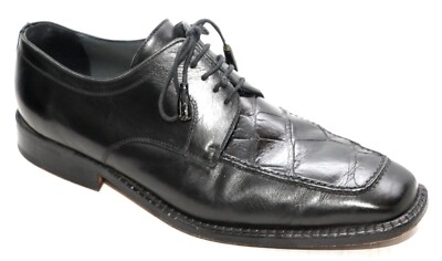 DAVID EDEN Italy Oxfords Shoes Black exotic Leather  display picture 1