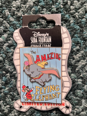 DISNEY PIN 3D DUMBO AMAZING FLYING ELEPHANT LE 300 SODA FOUNTAIN DSF PIN SET/LOT