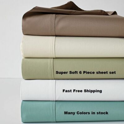 18'' EXTRA DEEP POCKET BED SHEET SET 6 PIECE ULTRA SOFT HIGH QUALITY WRINKLE FREE