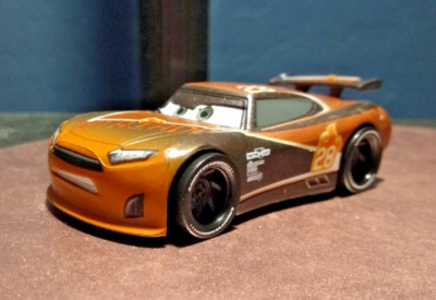 Disney Pixar Cars 3 Nitroade Tim Treadless 28 Plastic Body Brown Loose Used