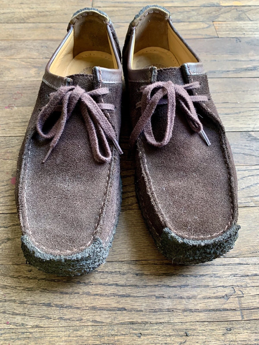 Vintage Clarks Originals Natalie, Mens Size 9 US, Brown Suede
