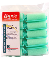 ANNIE 1" LARGE FOAM HAIR ROLLERS - 10 PCS. 1053 